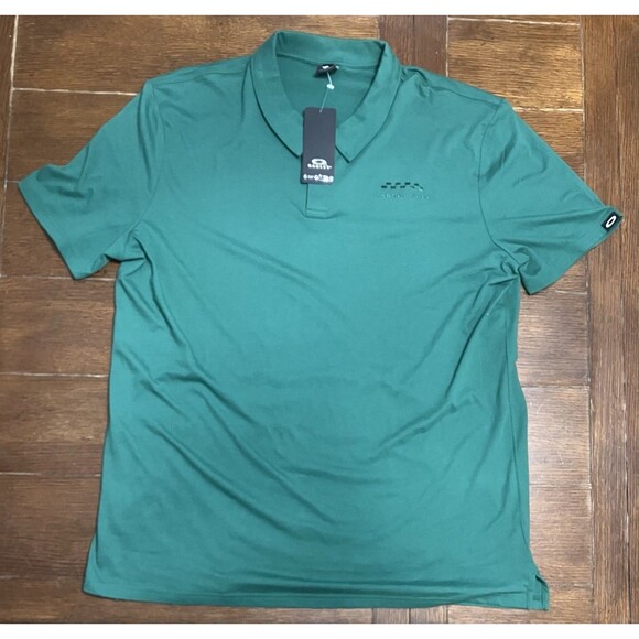 NWT Oakley Shirt Men's 2XL Transition OG Golf Performance Polo Dri-Tech Green - Picture 1 of 5